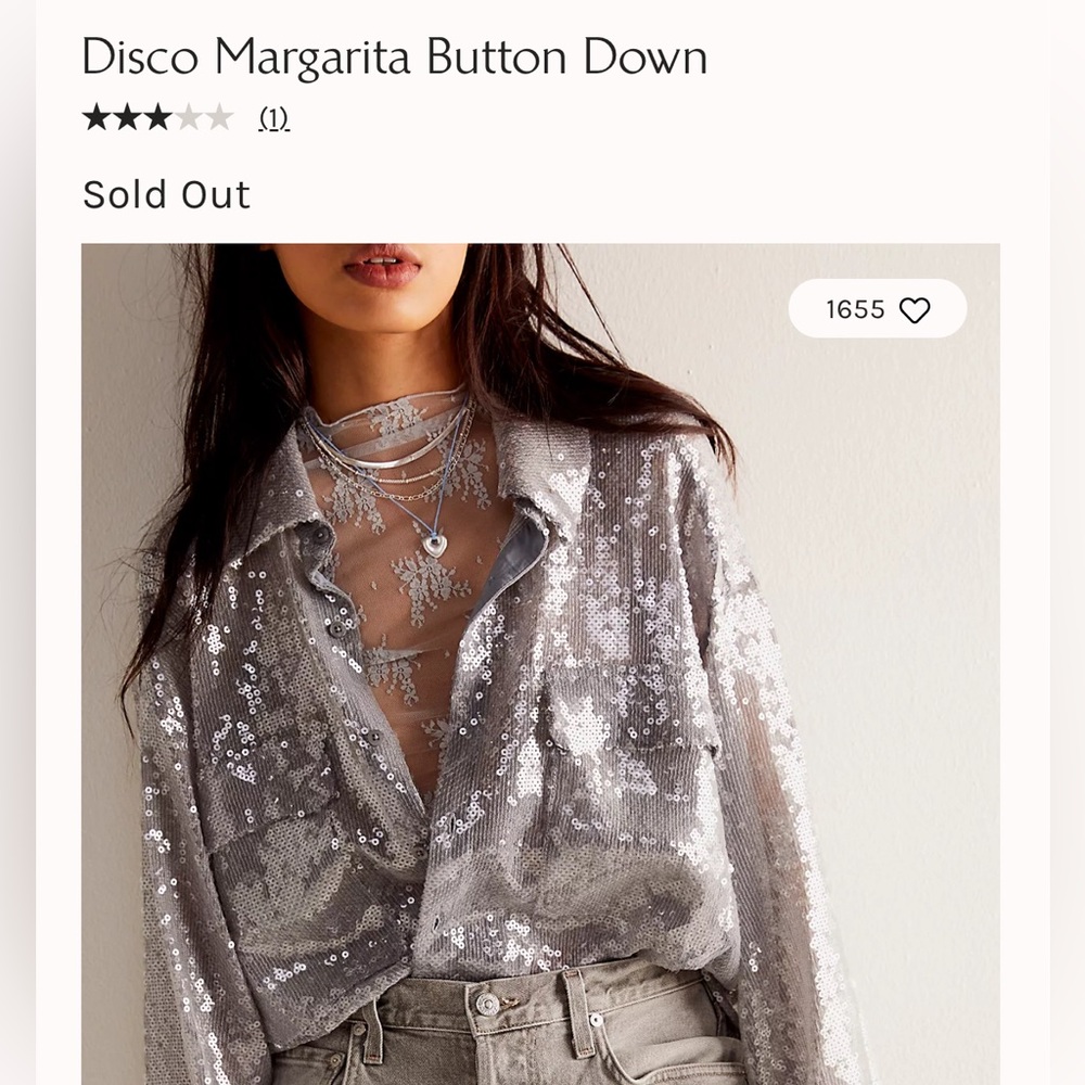 NWT Free People Disco Margarita Button Down